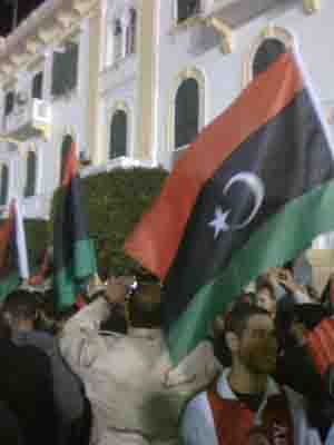 Libyans celebrate the 17 February revolution