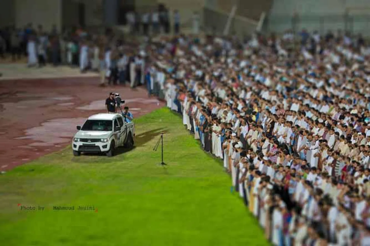 ShabanFuneralII Prayers were held in memory of Shaban in a football stadium in Misrata.