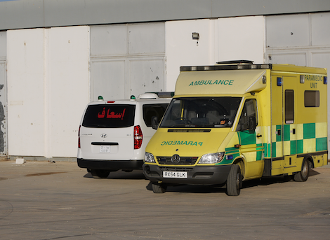 During a visit on 9 October, doctors at Bani Walid hospital complained that much of their equipment, including the ambulances, was bought privately, not supplied by the government. (Photo: George Grant)