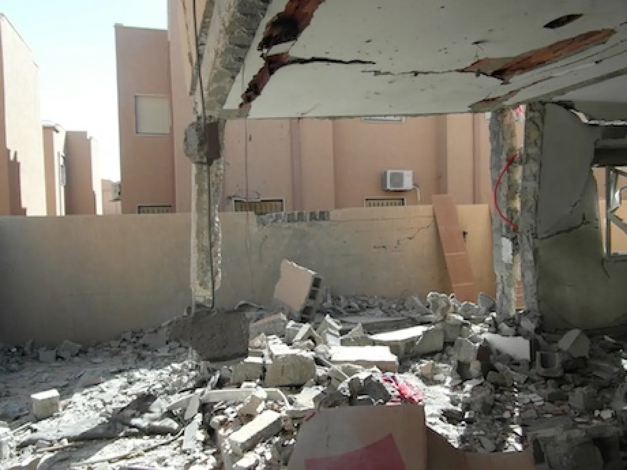 BaniWalidII The house is believed to have been hit by a Grad rocket. (Photo: Mathieu Galtier)