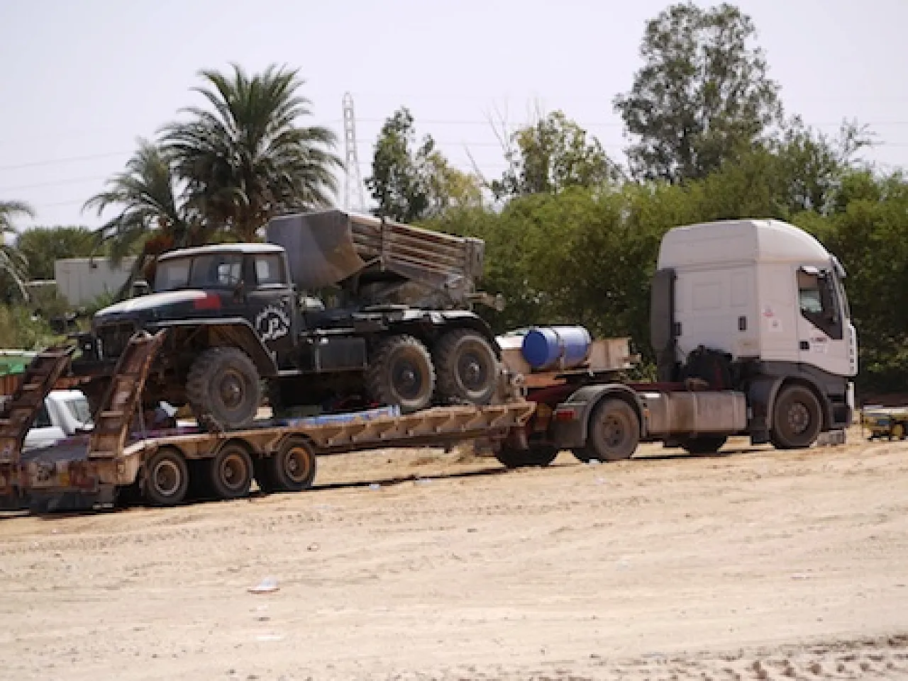 A Grad rocket launcher ready to be deployed to the front line. (Photo: George Grant)
