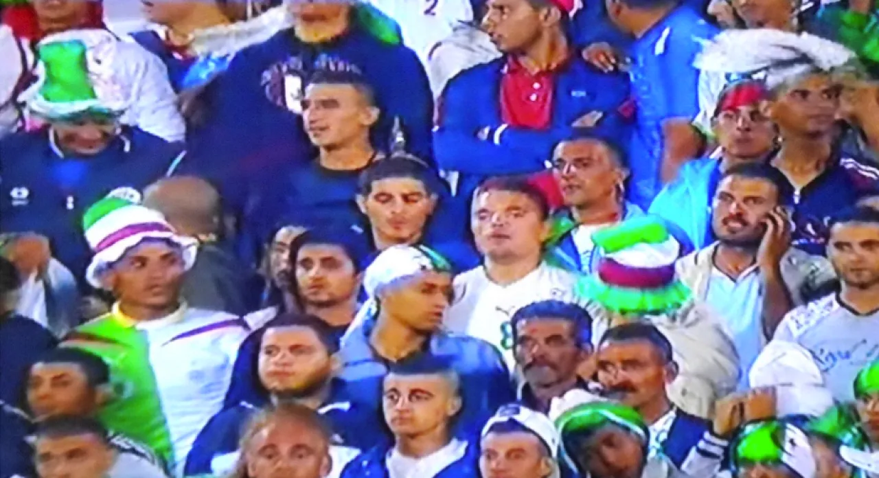 The Algerian crowd on the stands were extremely hostile to the Libyan players. (Photo: Mohamed Assed)