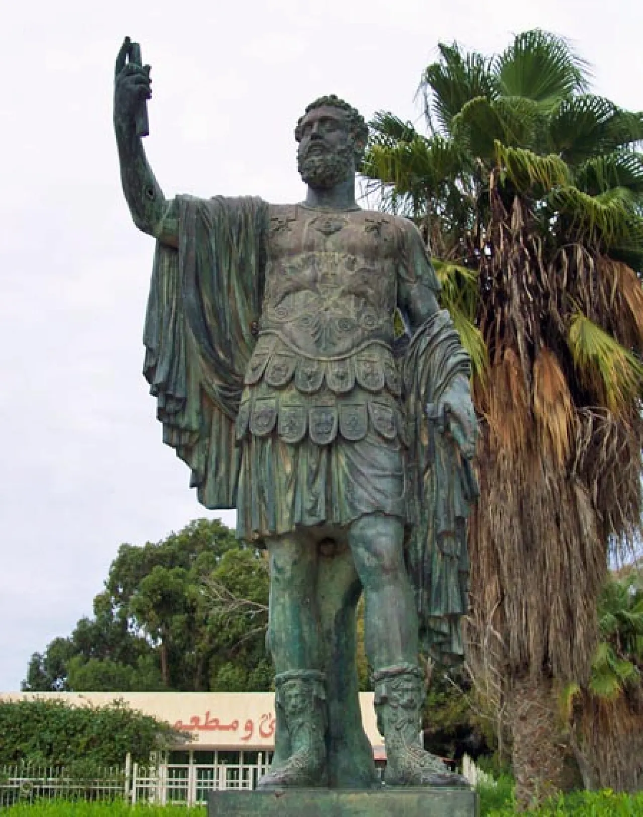 septimus severus Bronze statue of the Emperor Septimius Severus at his hometown of Leptis Magna. The statue originally stood outside the entrance to Tripoli's Old City