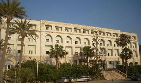 The Grand, an old hotel that has seen better days.