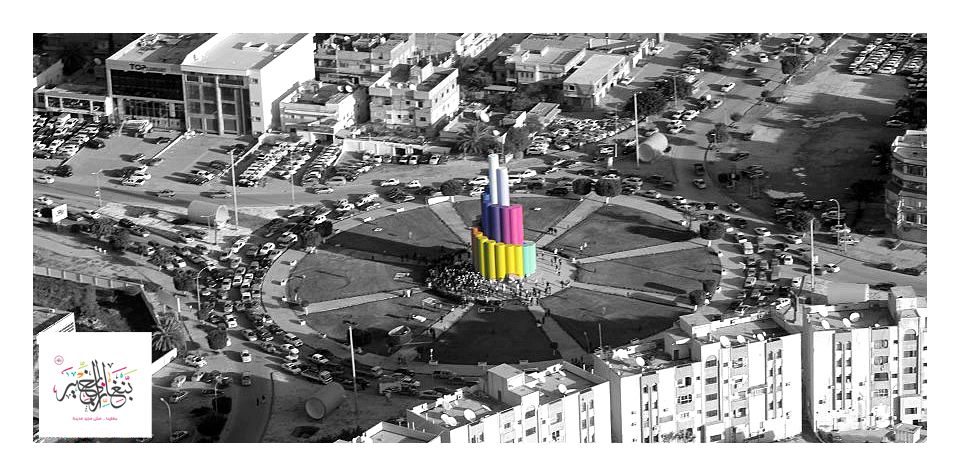 Volunteers from the Benghazi al-Khayer campaign painted the tall water pipes in bright colours (Photo: Benghazi al-Khayer)