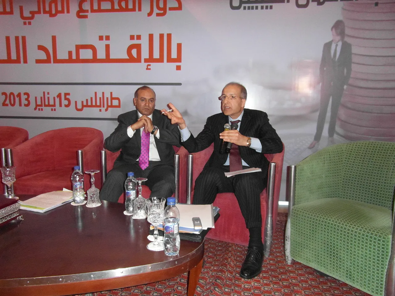The Central Bank of Libya Governor was engaged in heated debates with the business leaders especially on the freezing of foreign currency transfers (Photo: Sami Zaptia)