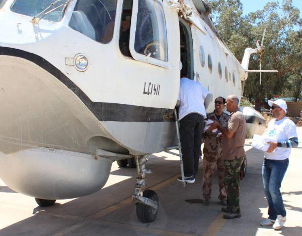 helipopyer19.04.2013 Helicopter requested for aerial distribution of leaflets for Friday rally. (Photo: Libya Needs Justice Facebook)