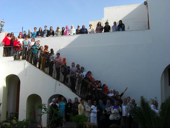 International women gather in Tripoli's Old Town