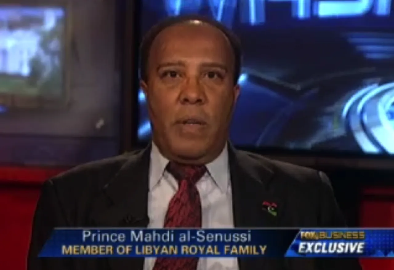 Mahdi Senussi Screen grab of Prince Mahdi Al-Senussi on Fox Business TV in 2011