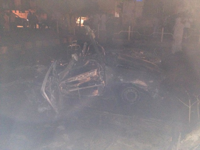 Qurtba car bomb The mangled wreckage of one of the car bombs