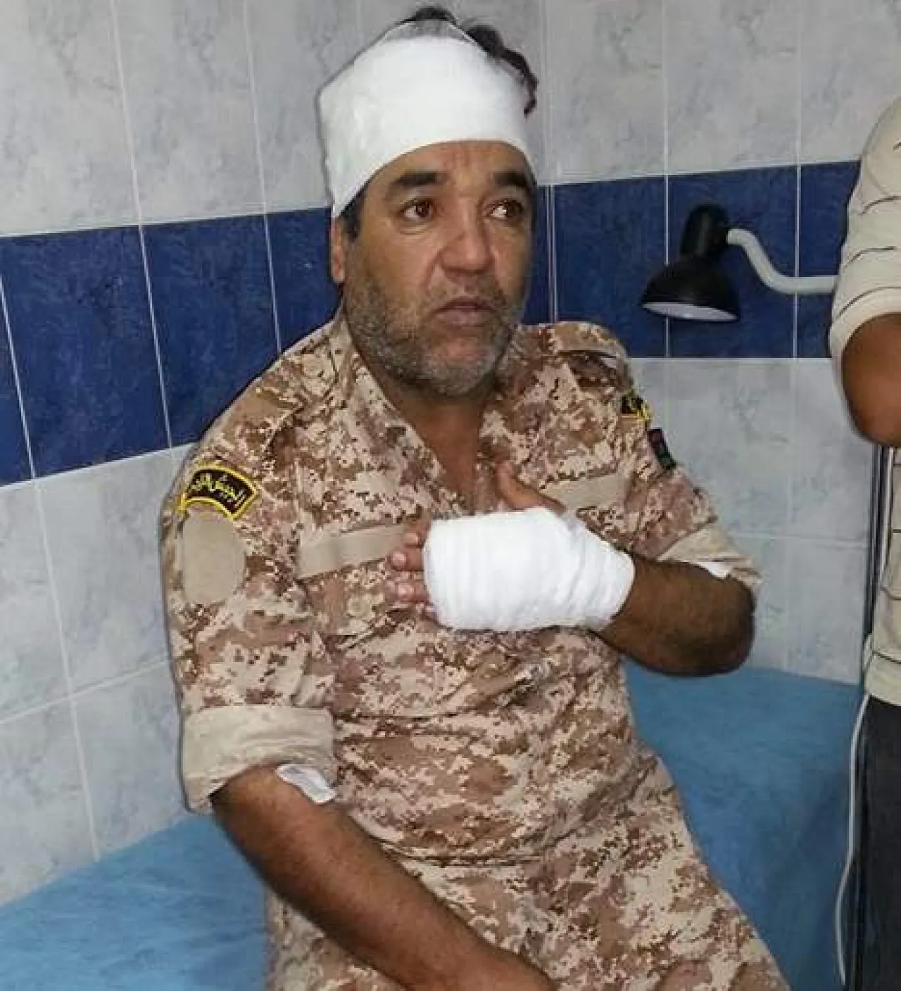 Guji after treatment for his wounds