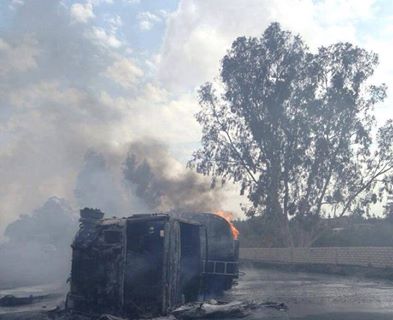 Petrol tanker driver escapes