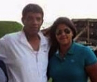 Unood Senussi with her father