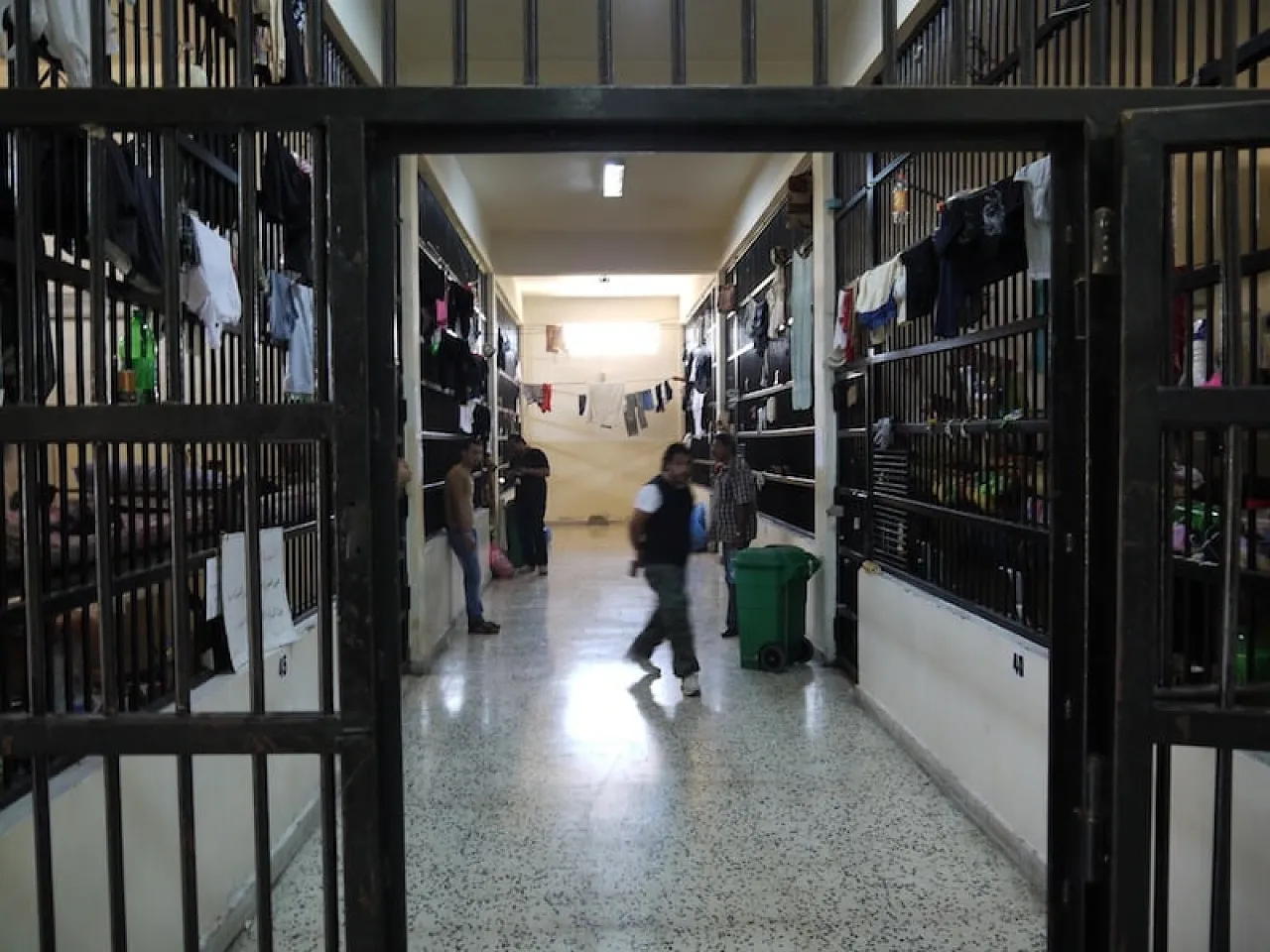 A shot of inside the prison  taken last year