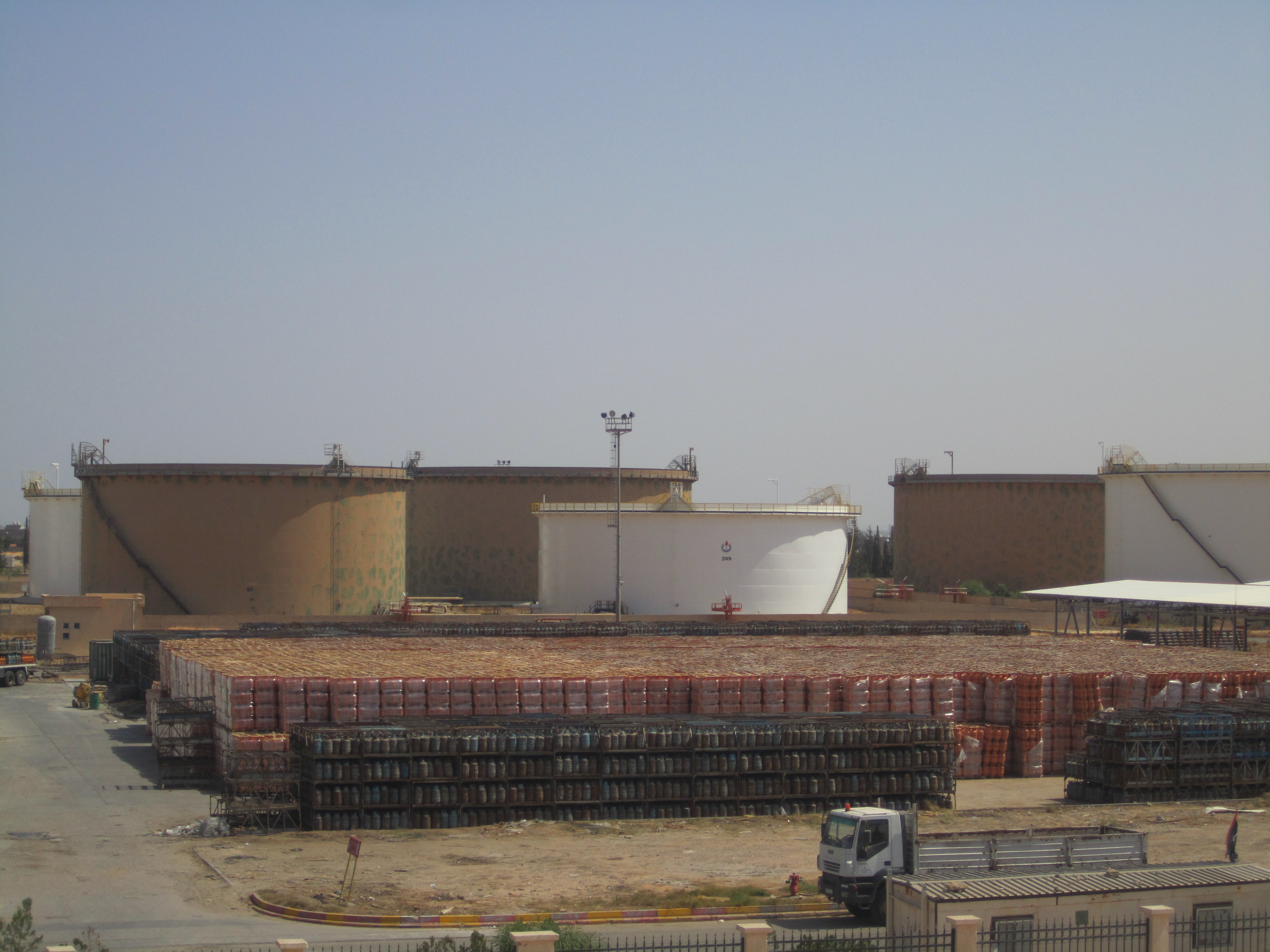 Brega's Airport Road fuel depot is the main source of fuel distribution for Tripoli and many parts of the western region (Photo: Tom Westcott, Libya Herald)
