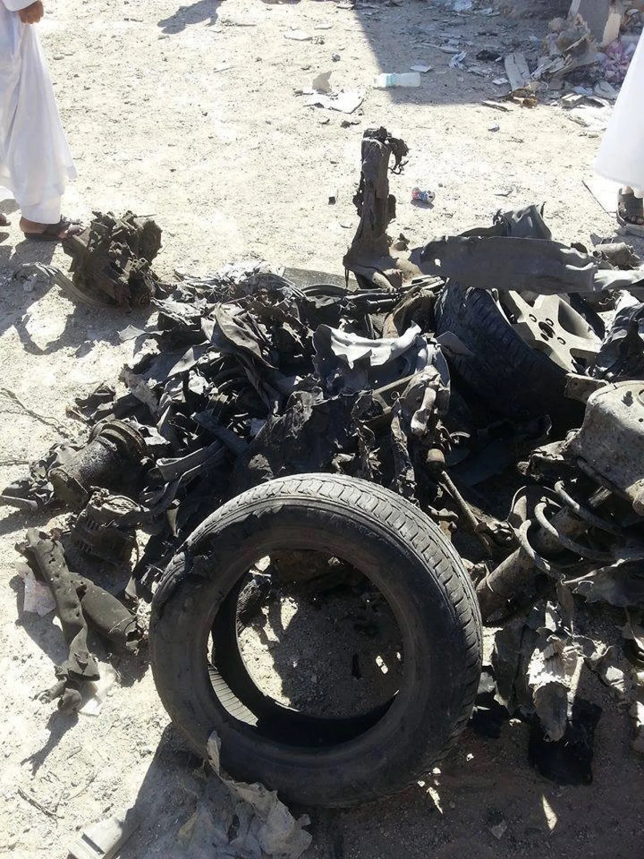 All that was left of the vehicle