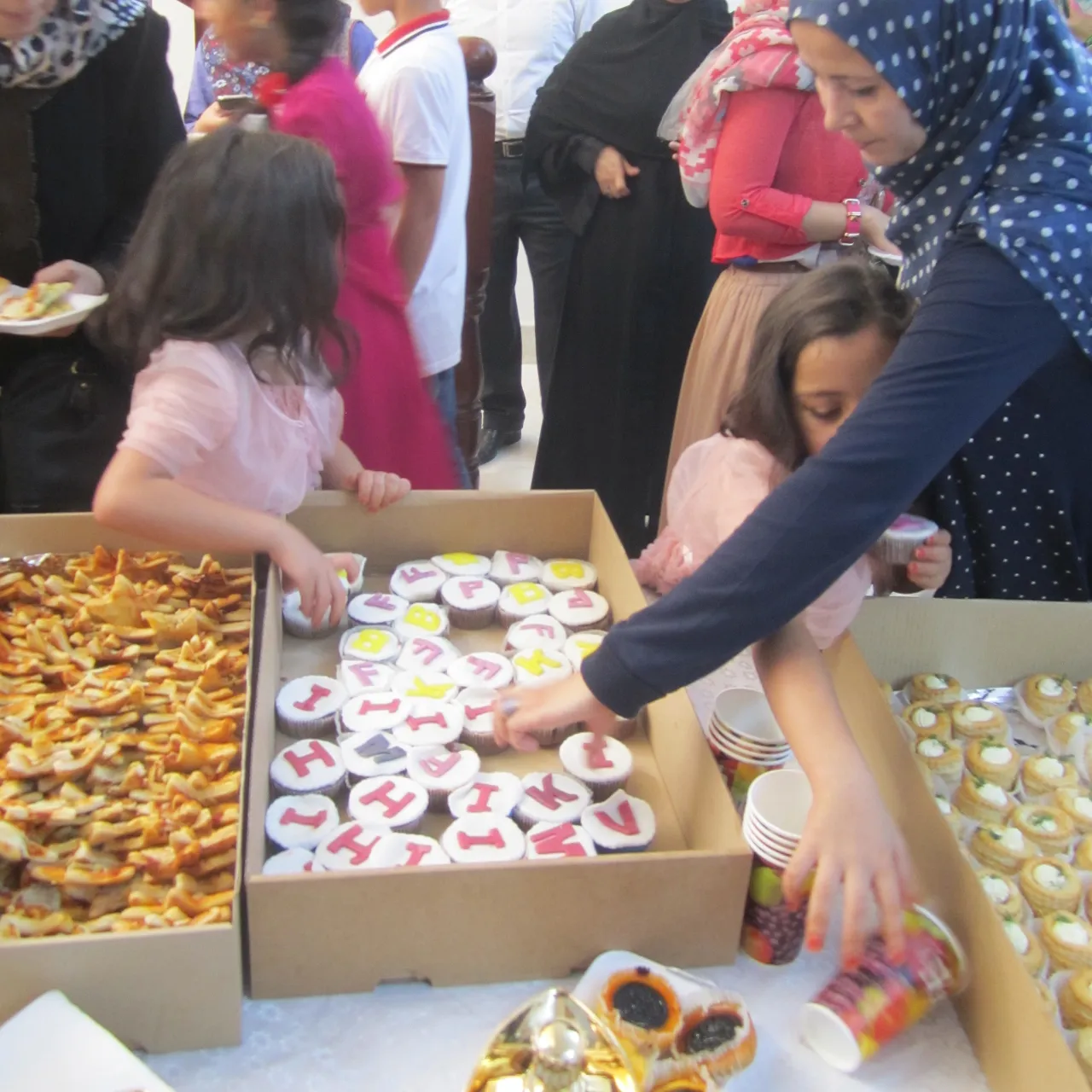 The alphabet cakes were particularly popular at the opening of the school (Photo: Tom Westcott, Libya Herald)