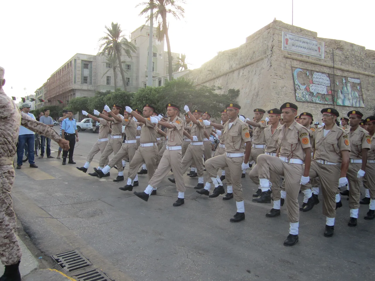 Spectators were impressed by the young soldiers, who (Photo: Seraj Essul, Libya Herald)