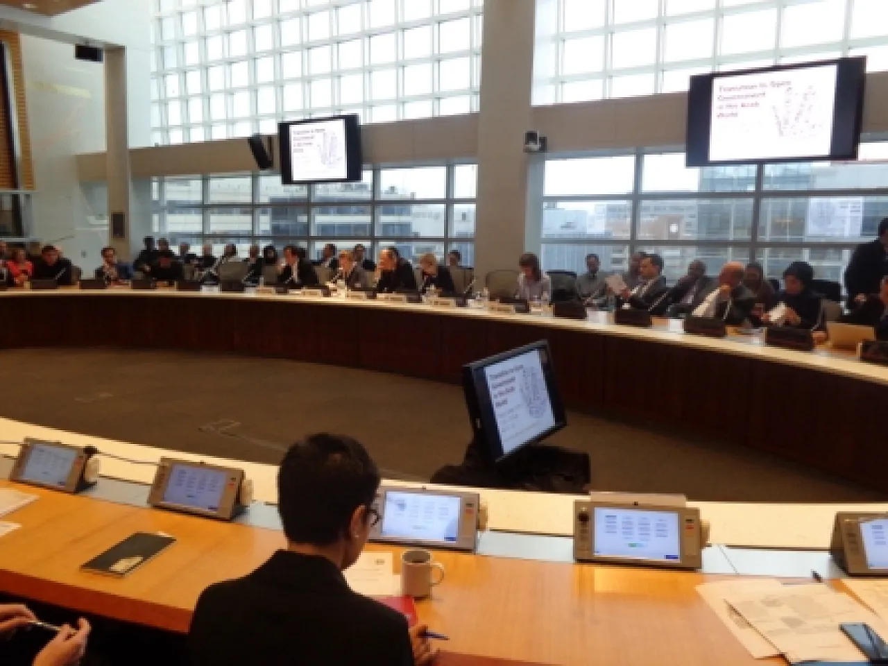 Libya Herald took part in the World Bank workshop held in Washington DC as part of their Annual 2013 Meetings (Photo: Sami Zaptia).