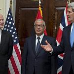 Zeidan, Kerry and Hague talk security in London
