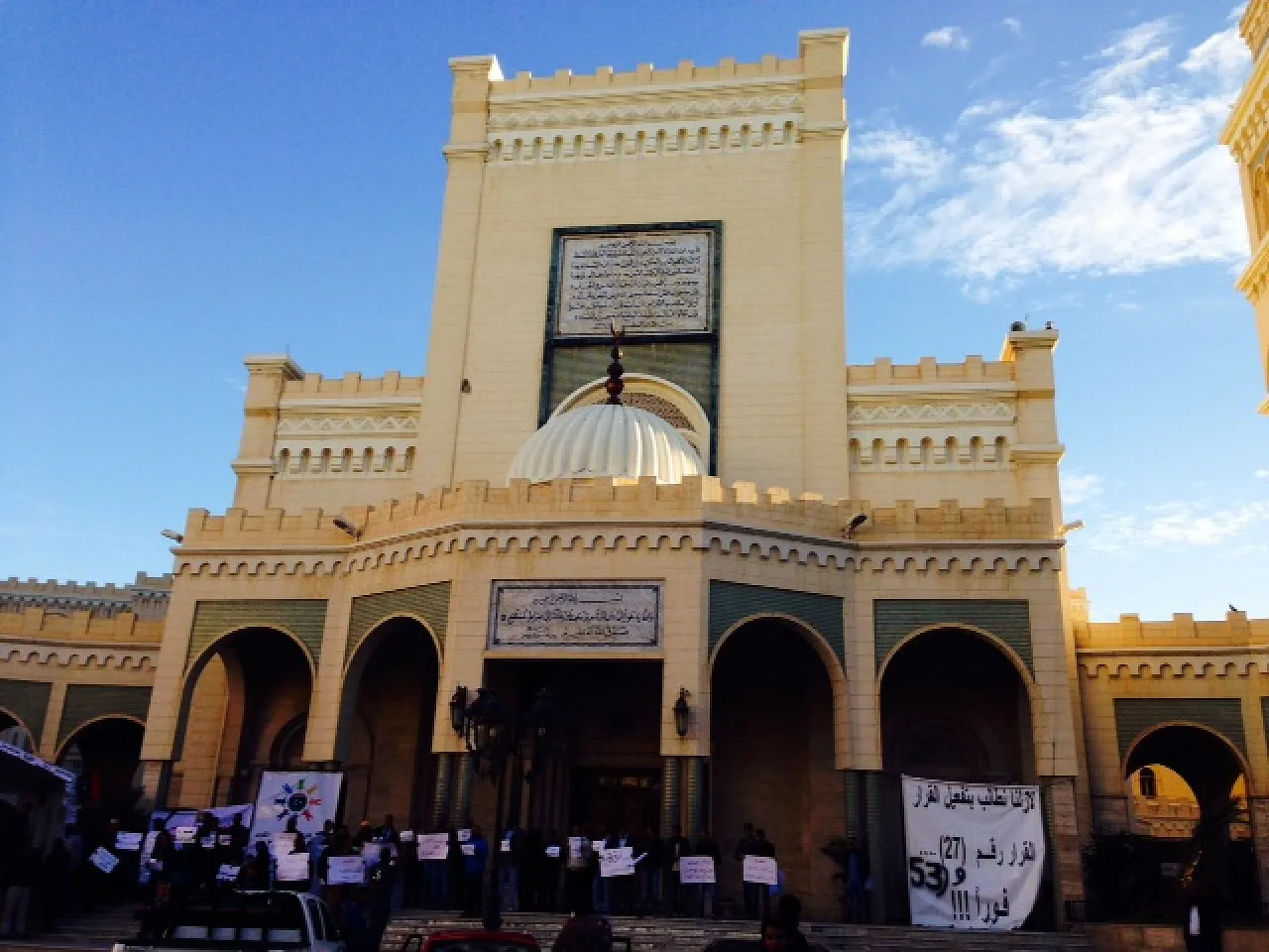 Tripoli University students demonstrate in support of Benghazi (Photo Aimen Eljali)