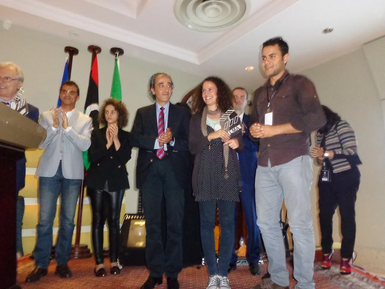 Naziha Aribi won the overall first prize for her film Between the Ropes (Photo: Sami Zaptia).