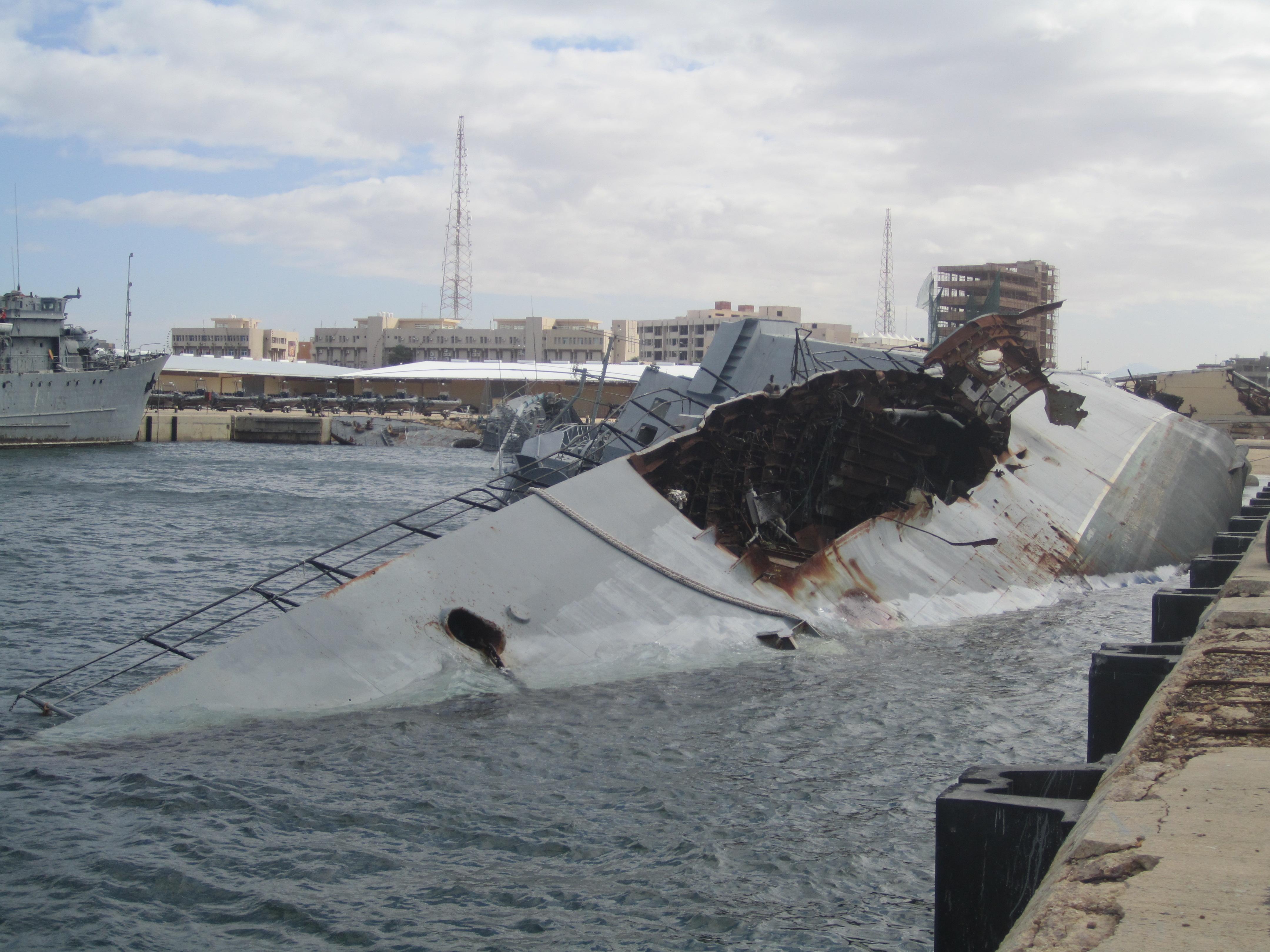 Bureaucracy hampers clearance of half-sunk Navy warships