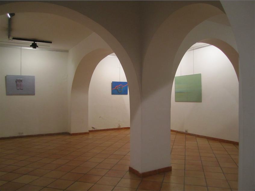 The basement exhibition space at the Art House (Photo: Tom Westcott, Libya Herald)