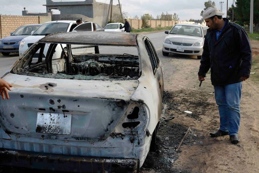 Burned car (Photo: Valerie Stocker)