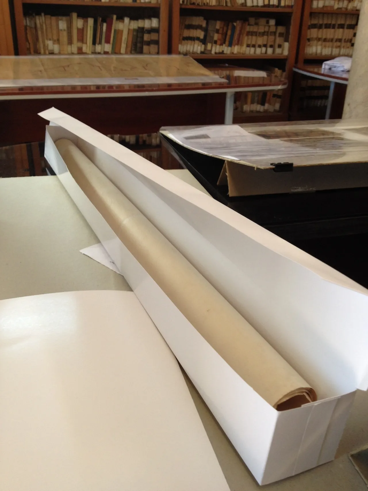 The training showed how even simple storage methods could help preserve the lifespan of historic documents (Photo: Tom Westcott)
