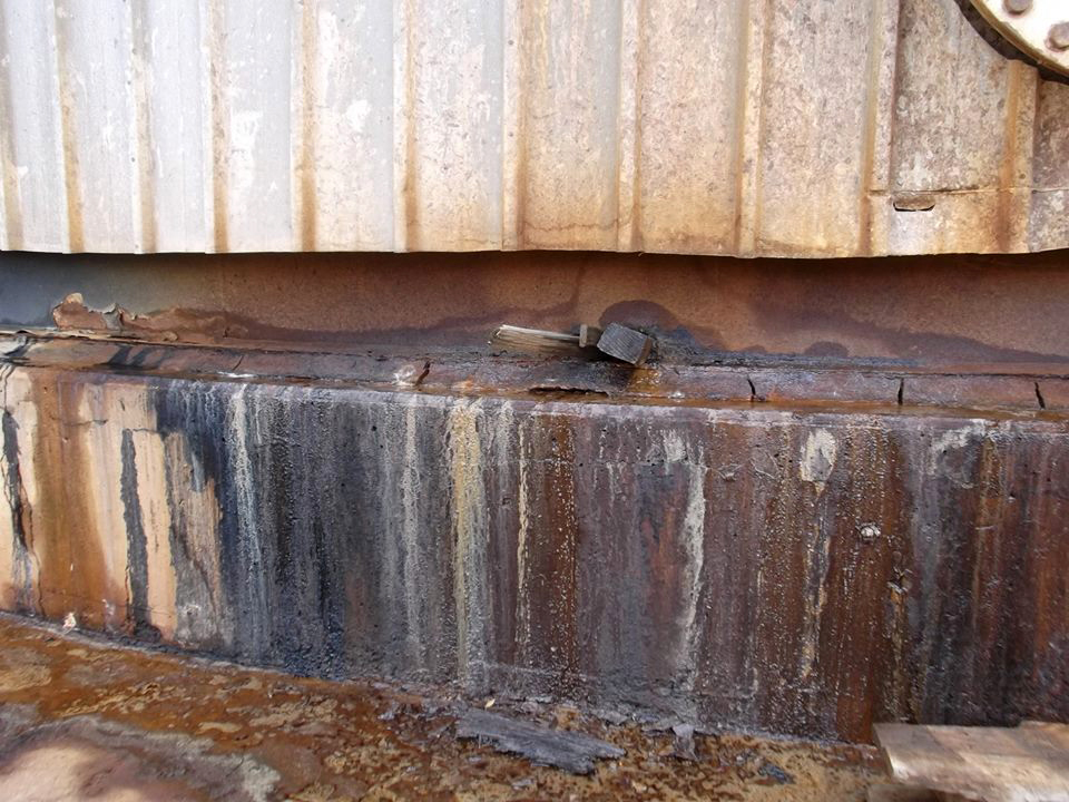 Acid leaks plugged with wood