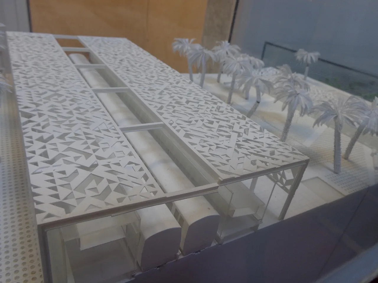 A model of one of the designs for a train/LRT station (Photo: Sami Zaptia).