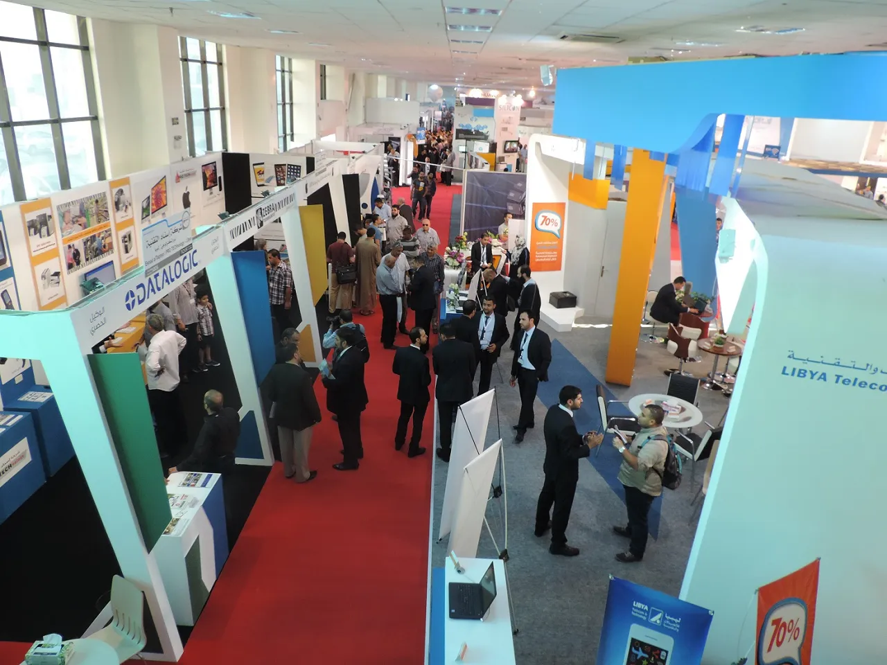 Taqnya 2014 some top international brands such as Ericsson, Samsung, Huwawei, ZTE, and Alcatel Lucent (Photo: Sami Zaptia).