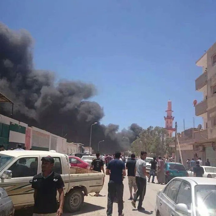 Inferno at Benghazi's Egyptian Market