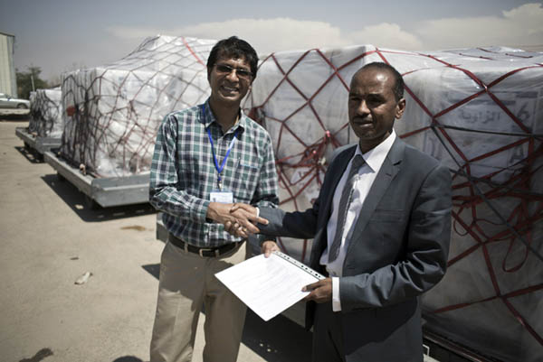 Elections materials arrive at  airport (Photo: UNSMIL)