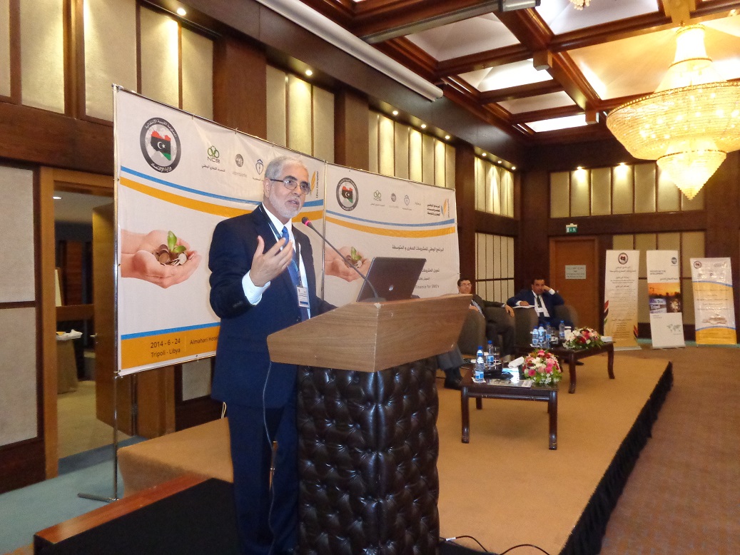 Mustafa Abushagur at the SME finance workshop (Photo: Sami Zaptia).