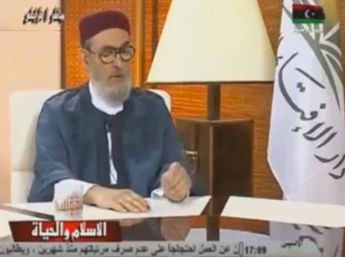 The Grand Mufti Sheikh Sedik Ghariani  (TV grab)