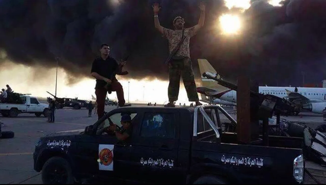 A picture that confirmed Dawn militias' triumph yesterday (Photo:social media)