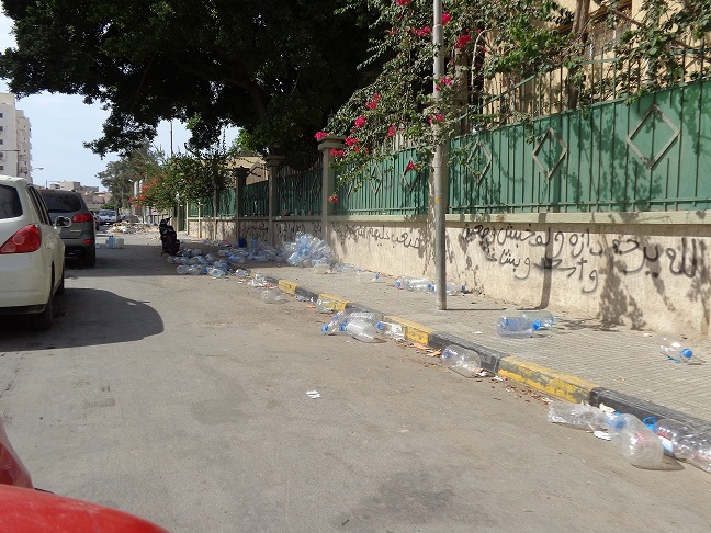 Plastic containers are confiscated at petrol stations to prevent blackmarketeers (Photo: Sami Zaptia).