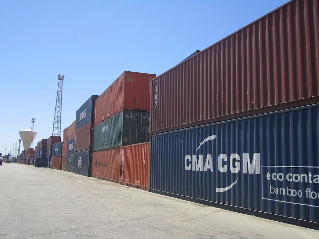 Containers at Tripoli Port (Photo:  Archives - Libya Herald/Tom Westcott)