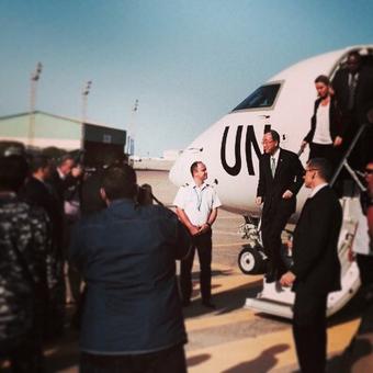 BREAKING NEWS: UN's Ban Ki-moon in Tripoli for talks