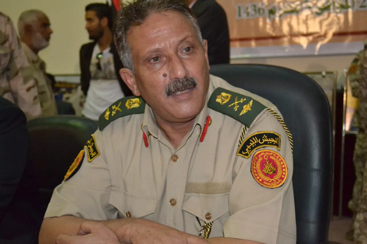 Abdussalam Jadallah Oveidi at Siorman today (Photo: Libya Herald)