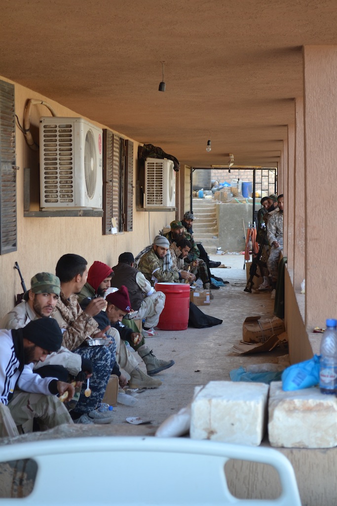 Libyan dawn fighters at Awled Bouzir mosque 
