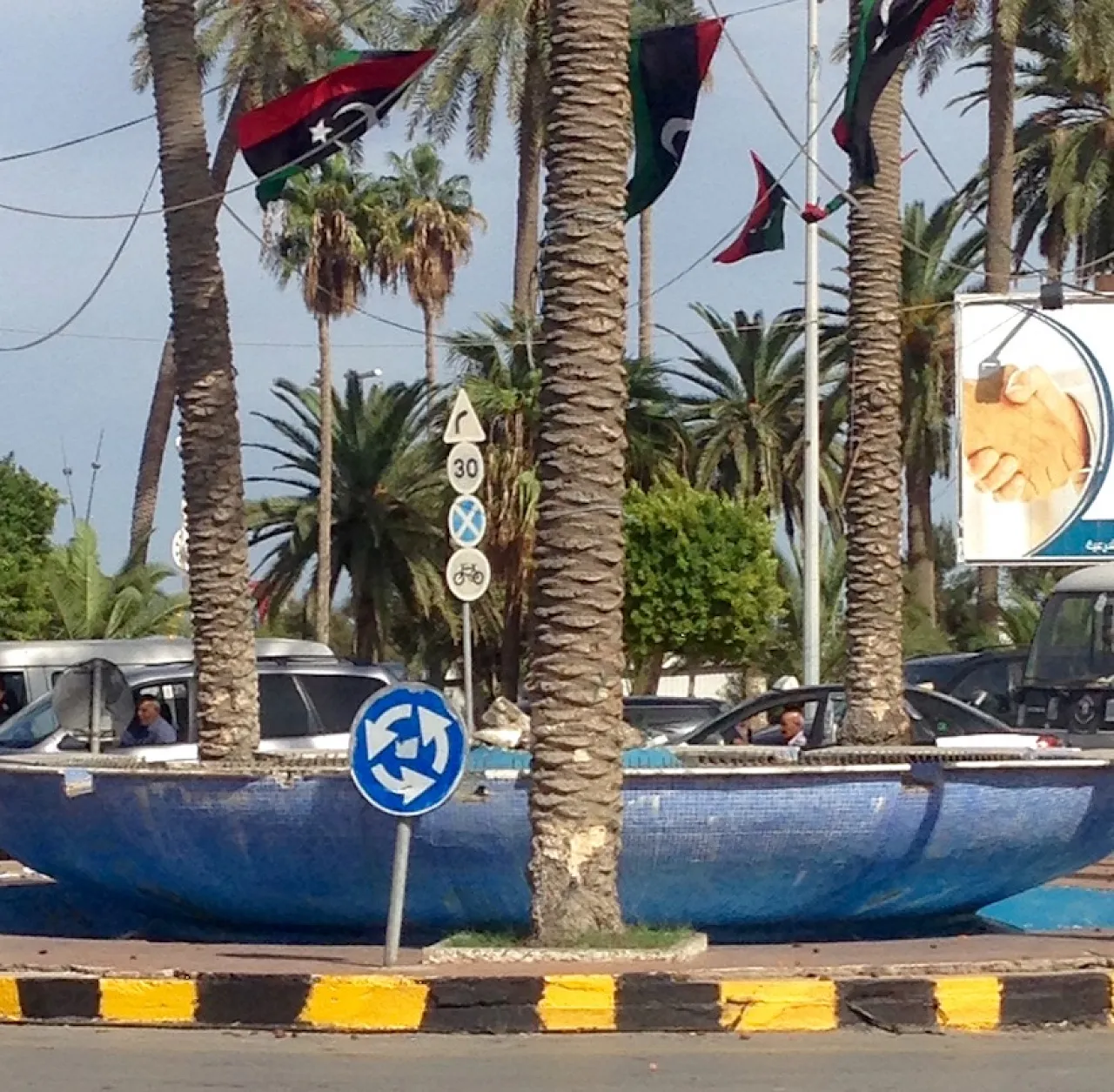 All that remains of the Gazelle and Mermaid statue (Photo: Social Media) 