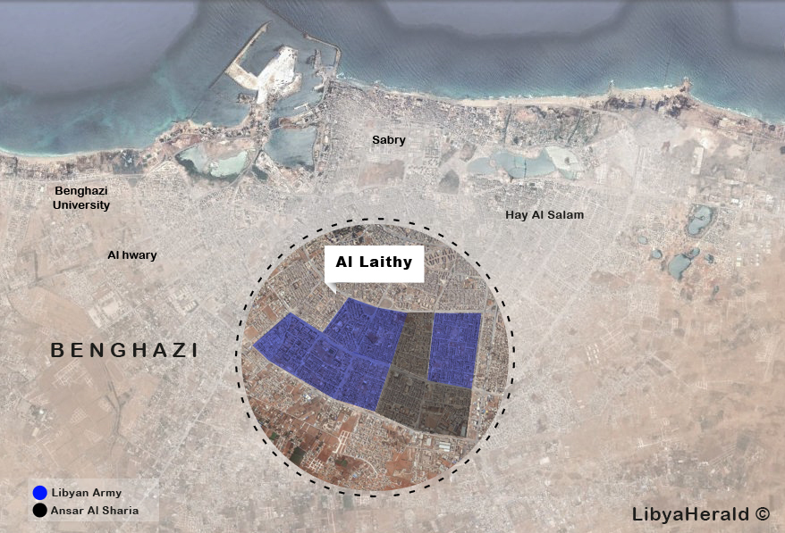 LNA launches major attack on Benghazi's Laithi district