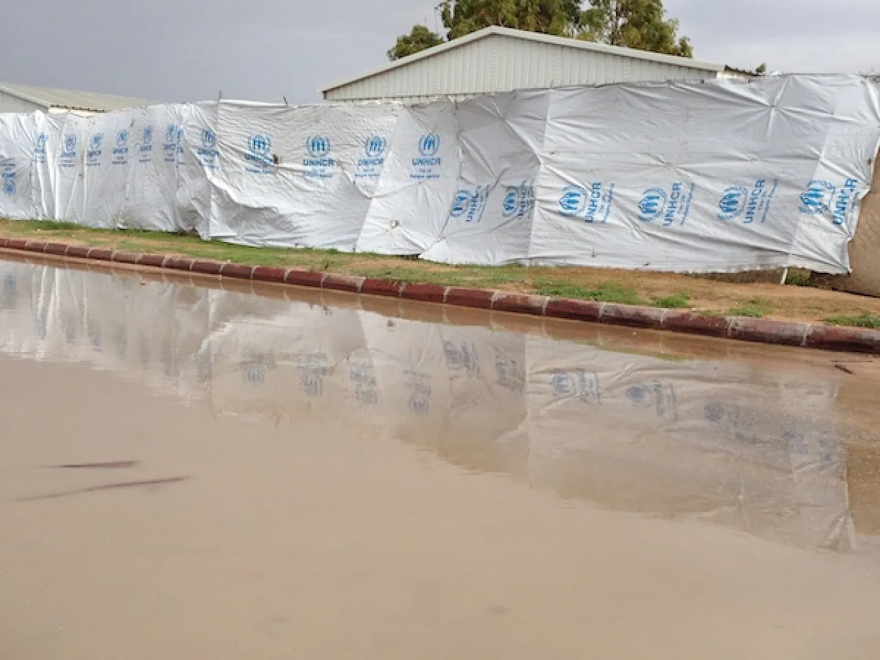 Many areas of the camp are flooded (Photo: To Westcott)