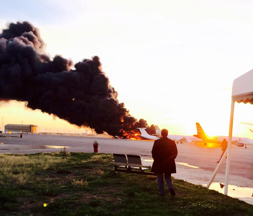 Mitiga airport fire, one cargo aircraft destroyed