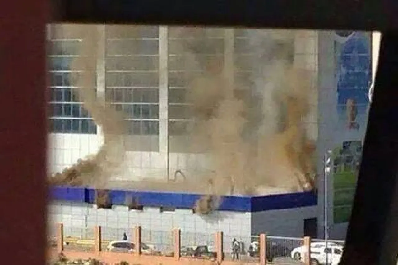 A picture seemings showing the first first in a single story building (Photo: social media)