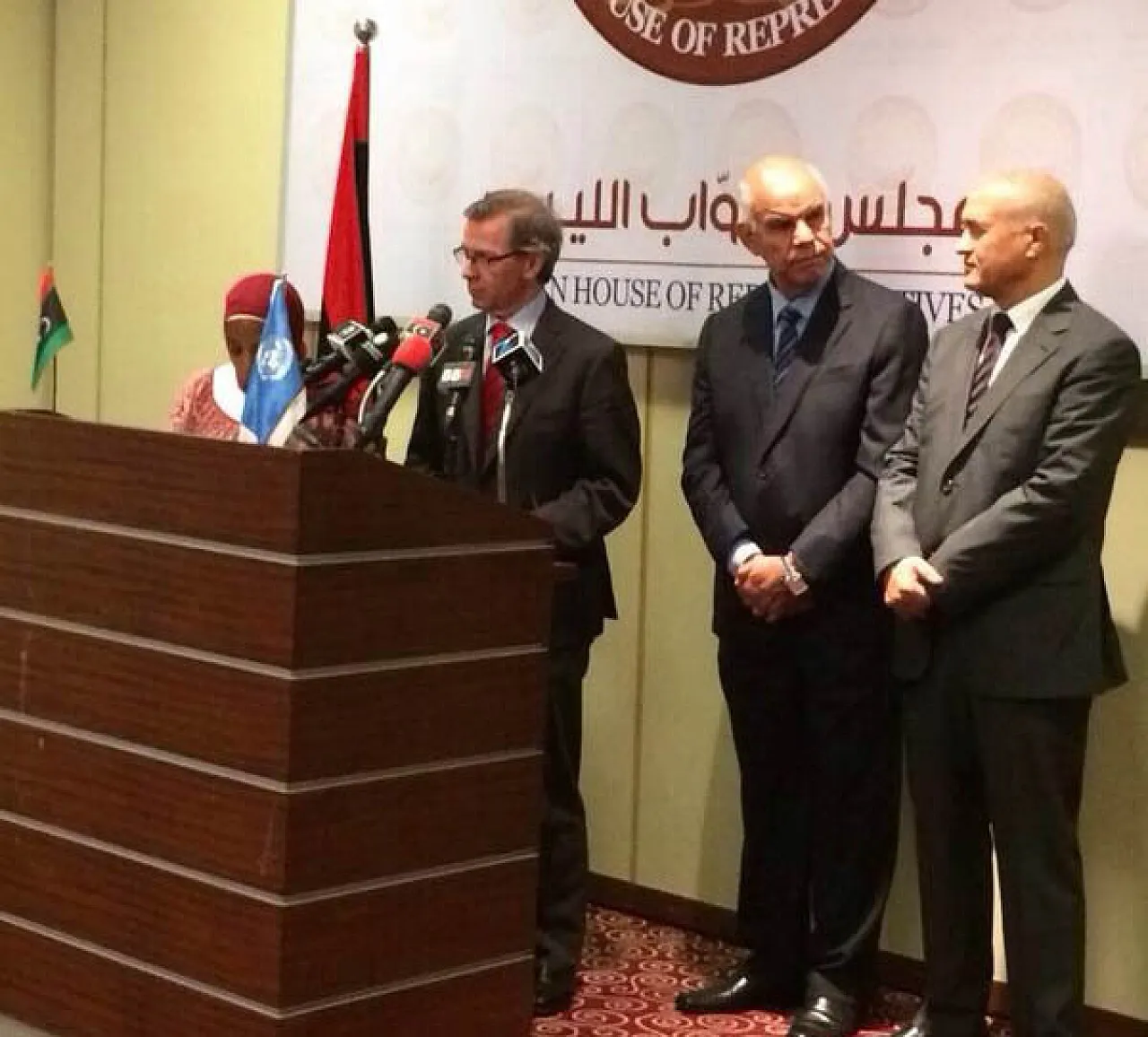 Leon with Shouaib in Tobruk (UNSMIL file photo)