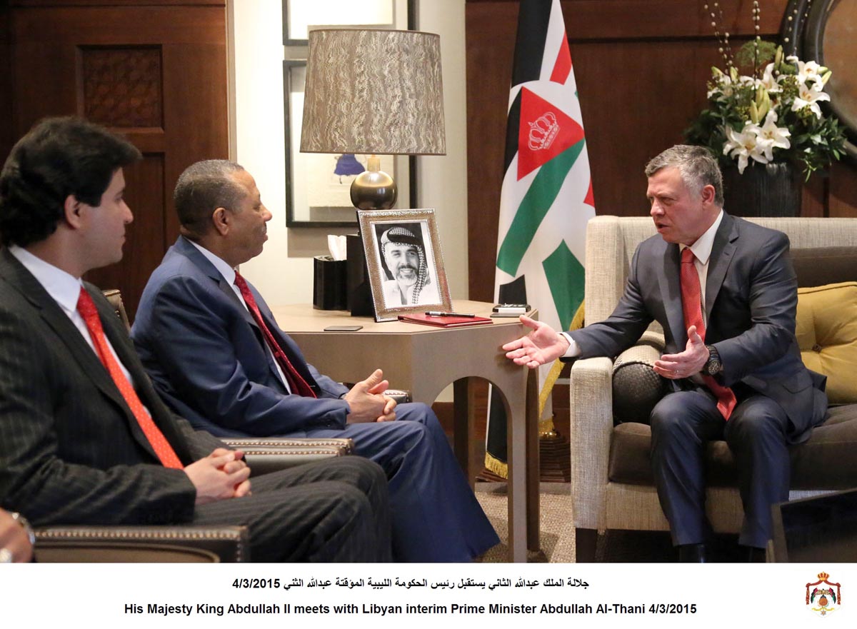 Jordan promises support to Thinni government